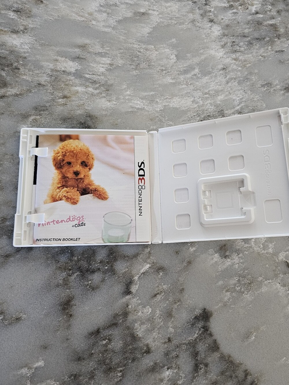 Nintendogs + Cats Toy Poodle Nintendo 3DS ORIGINAL CASE & MANUAL ONLY - No Game